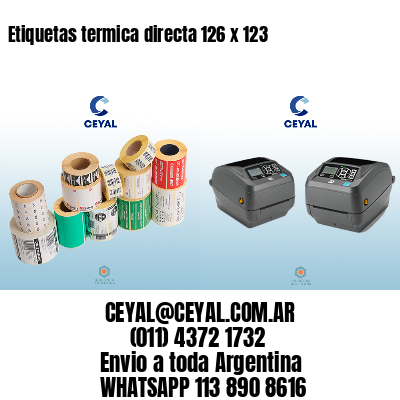 Etiquetas termica directa 126 x 123