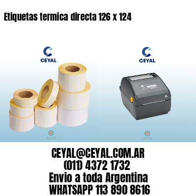 Etiquetas termica directa 126 x 124