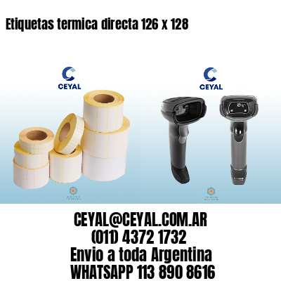 Etiquetas termica directa 126 x 128