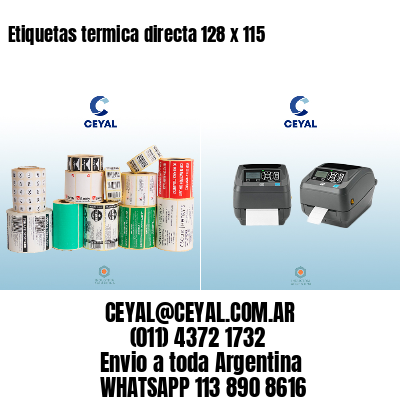 Etiquetas termica directa 128 x 115