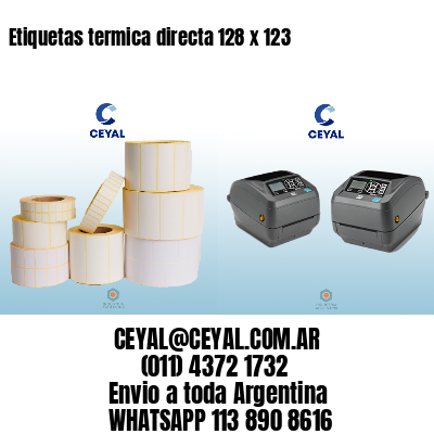 Etiquetas termica directa 128 x 123