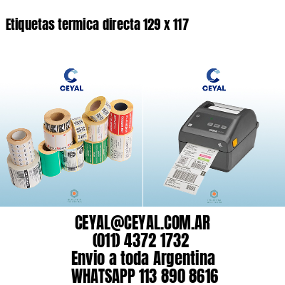 Etiquetas termica directa 129 x 117