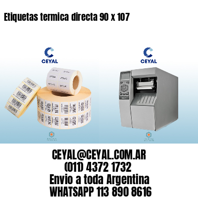 Etiquetas termica directa 90 x 107