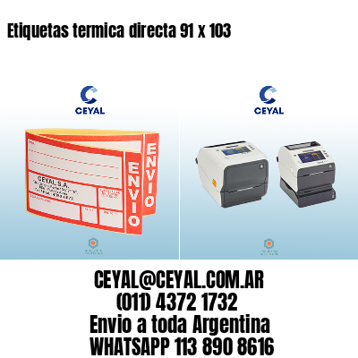 Etiquetas termica directa 91 x 103