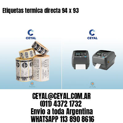 Etiquetas termica directa 94 x 93