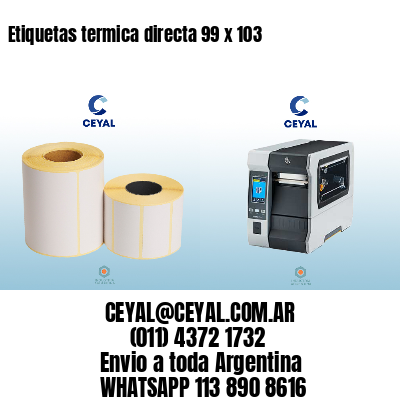 Etiquetas termica directa 99 x 103