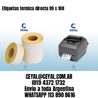 Etiquetas termica directa 99 x 108