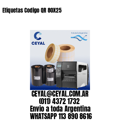 Etiquetas Codigo QR 80X25