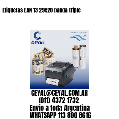 Etiquetas EAN 13 29×20 banda triple