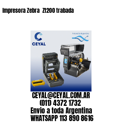 Impresora Zebra  Zt200 trabada