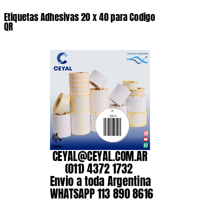 Etiquetas Adhesivas 20 x 40 para Codigo QR