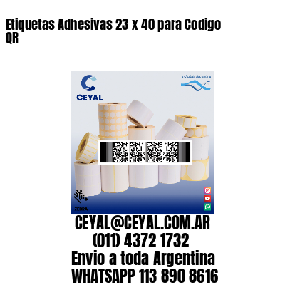 Etiquetas Adhesivas 23 x 40 para Codigo QR