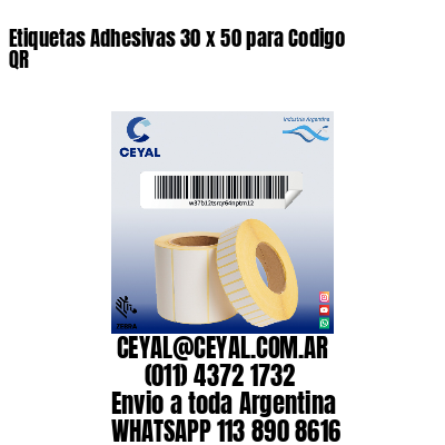 Etiquetas Adhesivas 30 x 50 para Codigo QR