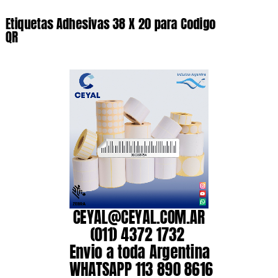 Etiquetas Adhesivas 38 X 20 para Codigo QR