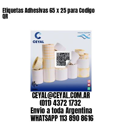 Etiquetas Adhesivas 65 x 25 para Codigo QR