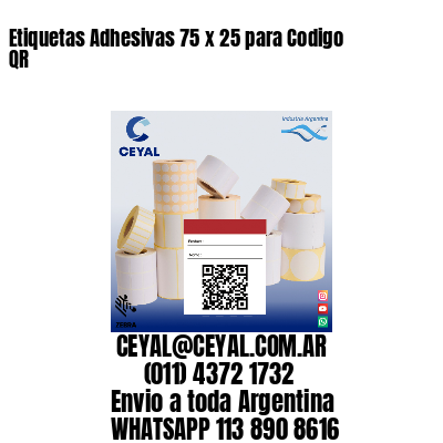 Etiquetas Adhesivas 75 x 25 para Codigo QR