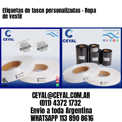 Etiquetas de fasco personalizadas – Ropa de vestir