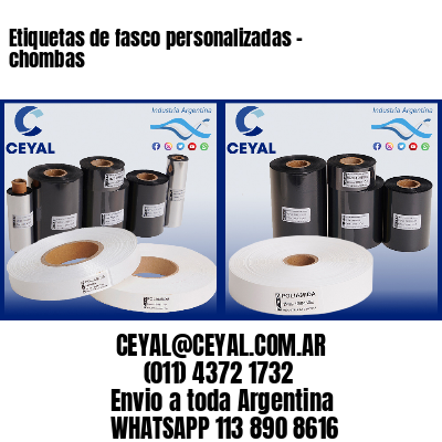 Etiquetas de fasco personalizadas – chombas