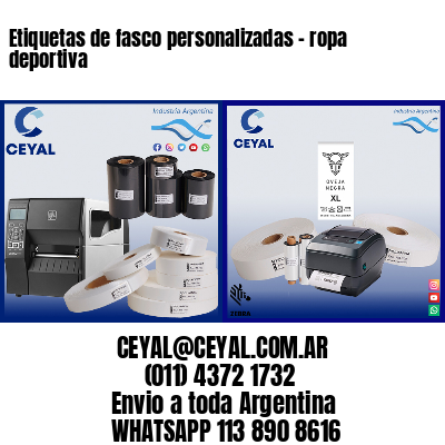 Etiquetas de fasco personalizadas – ropa deportiva