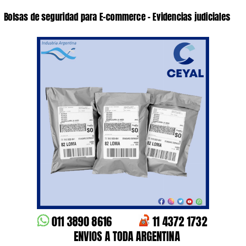 Bolsas de seguridad para E-commerce - Evidencias judiciales