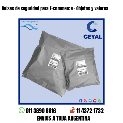 Bolsas de seguridad para E-commerce – Objetos y valores