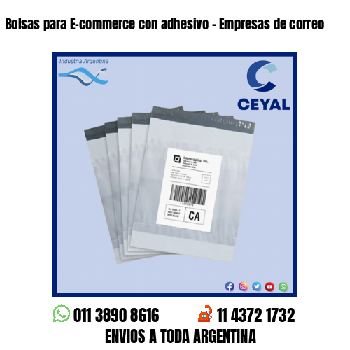 Bolsas para E-commerce con adhesivo – Empresas de correo