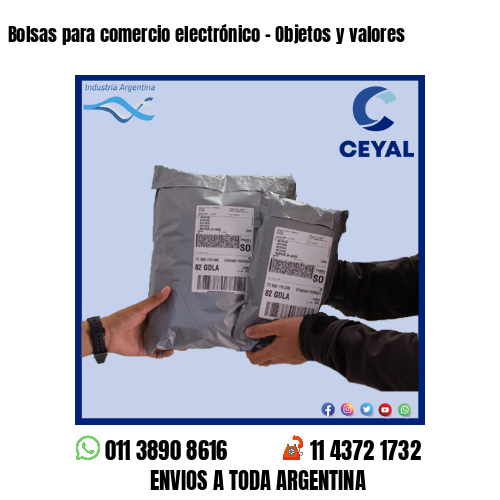 Bolsas para comercio electrónico – Objetos y valores