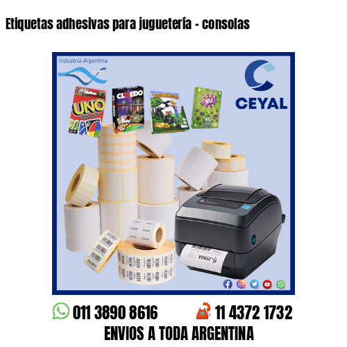 Etiquetas adhesivas para juguetería – consolas