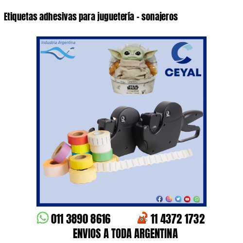 Etiquetas adhesivas para juguetería - sonajeros