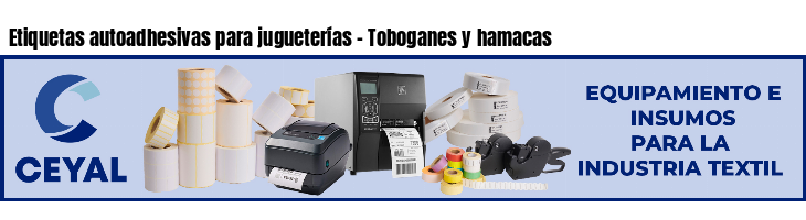 Etiquetas autoadhesivas para jugueterías - Toboganes y hamacas