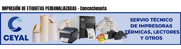 IMPRESIÓN DE ETIQUETAS PERSONALIAZADAS - Concecionaria