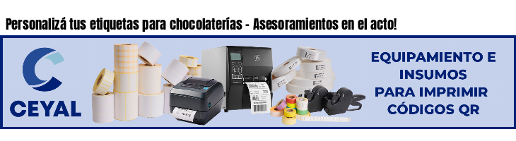 Personalizá tus etiquetas para chocolaterías - Asesoramientos en el acto!