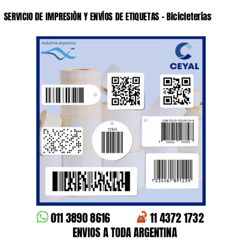 SERVICIO DE IMPRESIÒN Y ENVÍOS DE ETIQUETAS - Bicicleterías