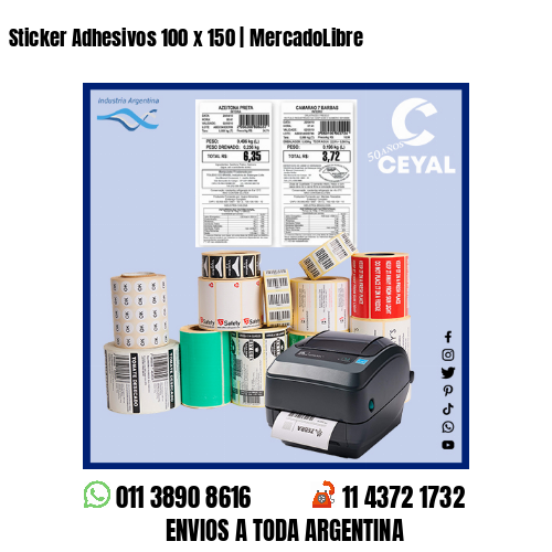 Sticker Adhesivos 100 x 150 | MercadoLibre