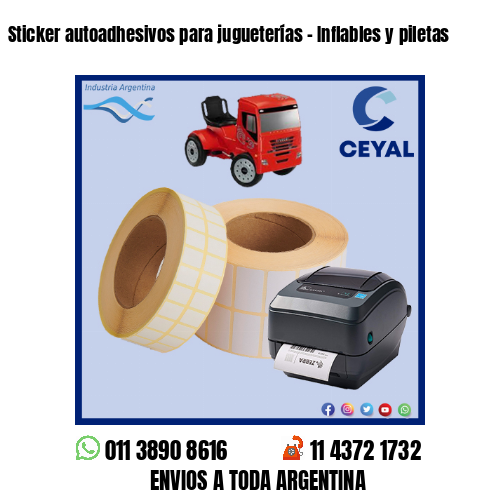 Sticker autoadhesivos para jugueterías – Inflables y piletas