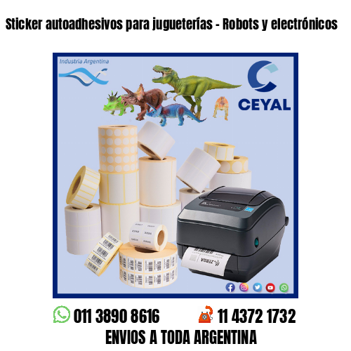 Sticker autoadhesivos para jugueterías - Robots y electrónicos