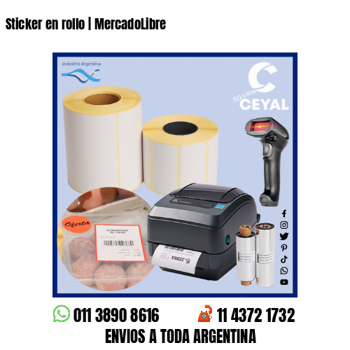 Sticker en rollo | MercadoLibre