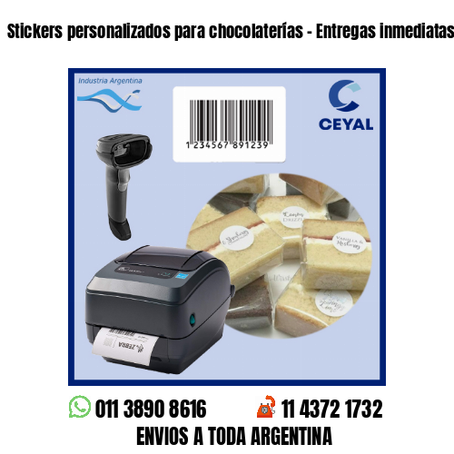 Stickers personalizados para chocolaterías - Entregas inmediatas!