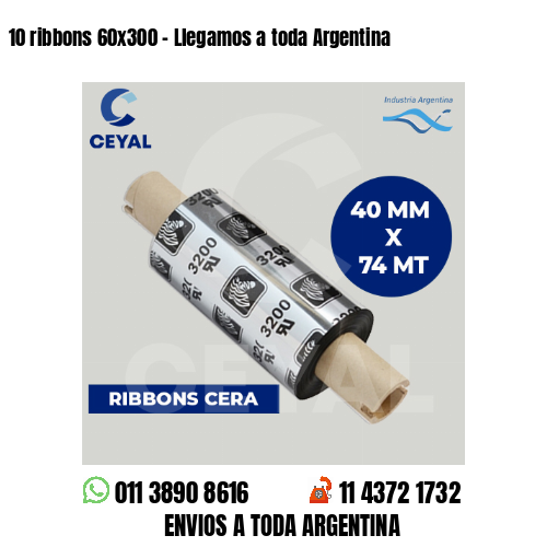 10 ribbons 60×300 – Llegamos a toda Argentina