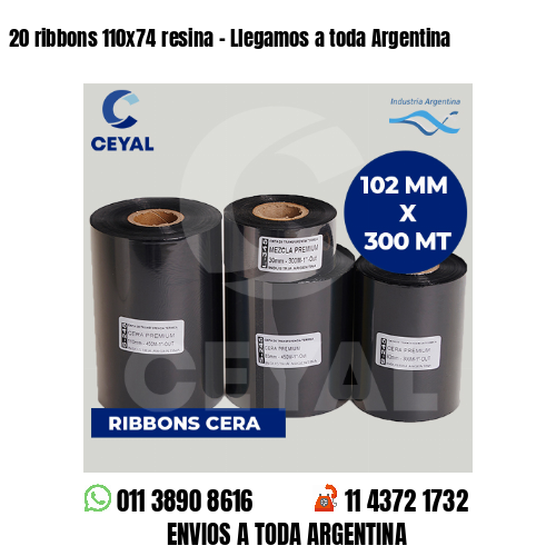 20 ribbons 110×74 resina – Llegamos a toda Argentina