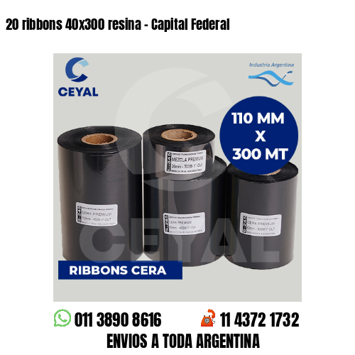20 ribbons 40×300 resina – Capital Federal