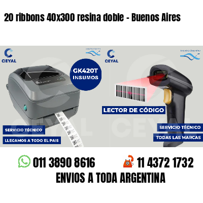 20 ribbons 40x300 resina doble - Buenos Aires