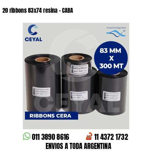 20 ribbons 83×74 resina – CABA