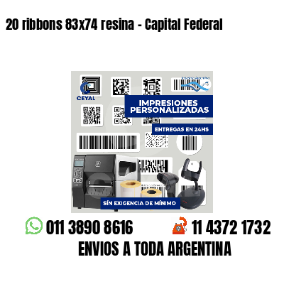 20 ribbons 83x74 resina - Capital Federal