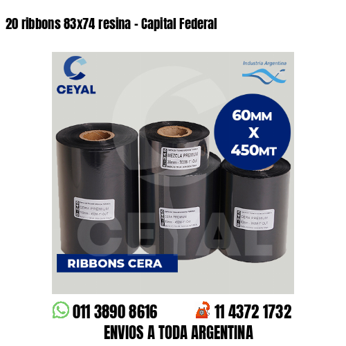 20 ribbons 83×74 resina – Capital Federal