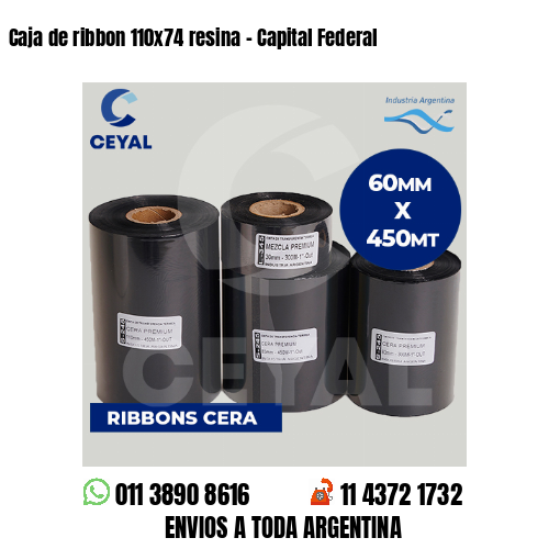 Caja de ribbon 110x74 resina - Capital Federal