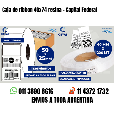 Caja de ribbon 40x74 resina - Capital Federal
