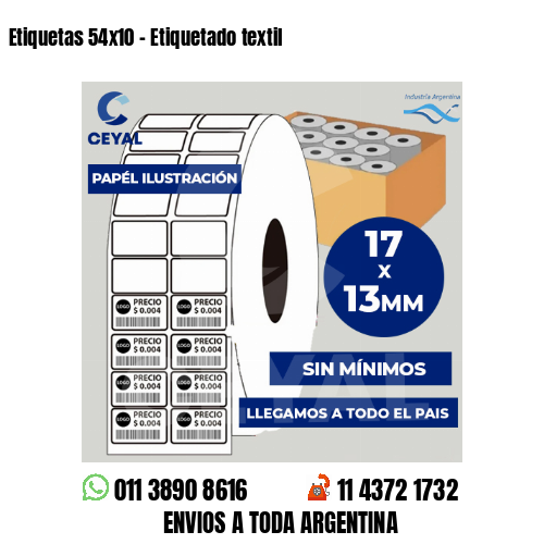 Etiquetas 54x10 - Etiquetado textil