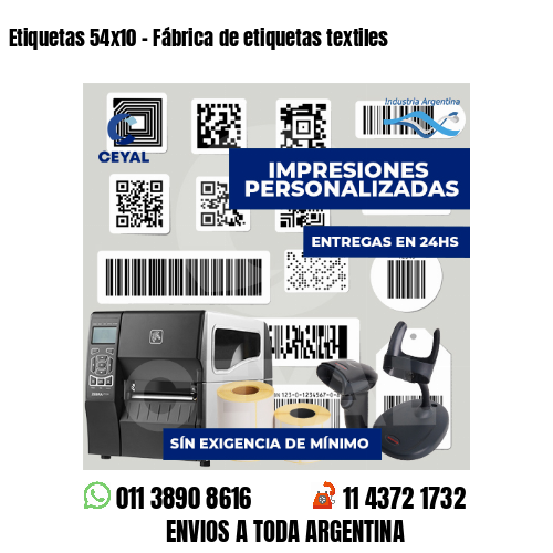Etiquetas 54x10 - Fábrica de etiquetas textiles