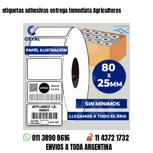 etiquetas adhesivas entrega inmediata Agricultores